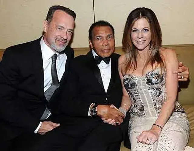 Tom Hanks, Muhammad Ali and Rita Wilson