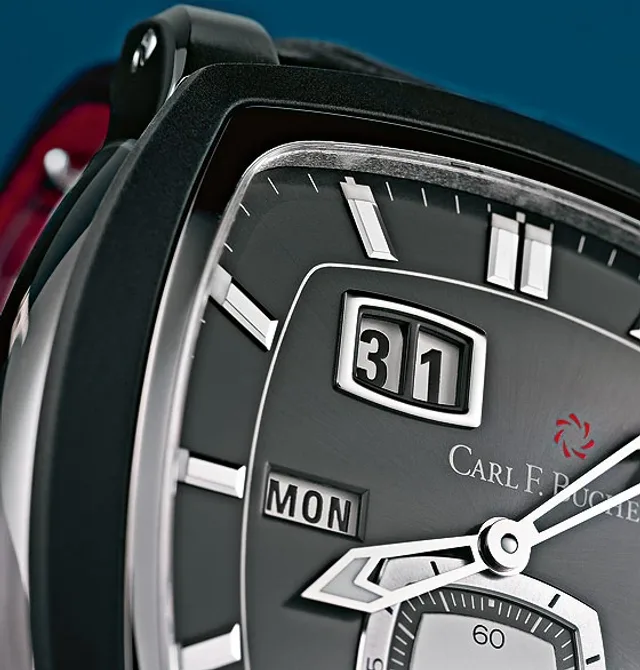 Carl F. Bucherer PatraviEvoTec dial detail, big date