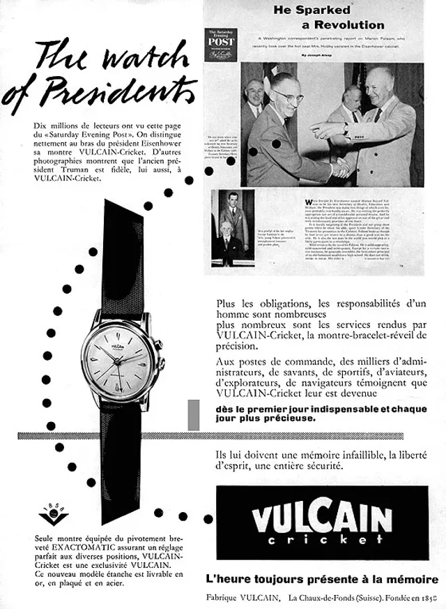 Vulcain Eisenhower ad
