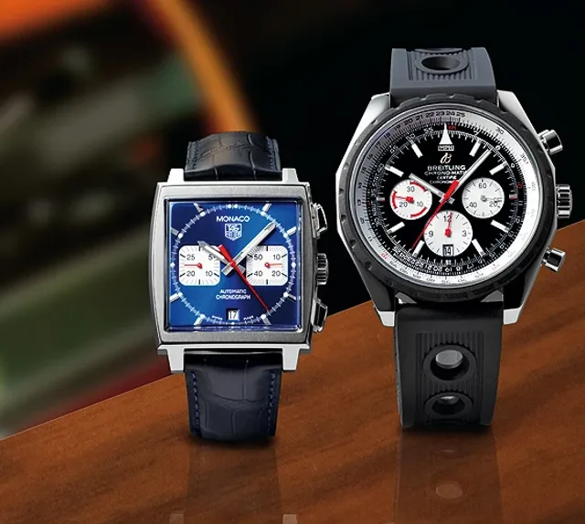 TAG Heuer Monaco-Breitling Chrono-Matic two-shot
