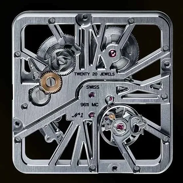 Cartier Santos 100 movement- back