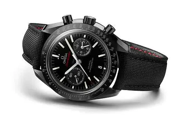 Omega Speedmaster Moonwatch in black ceramic - white background