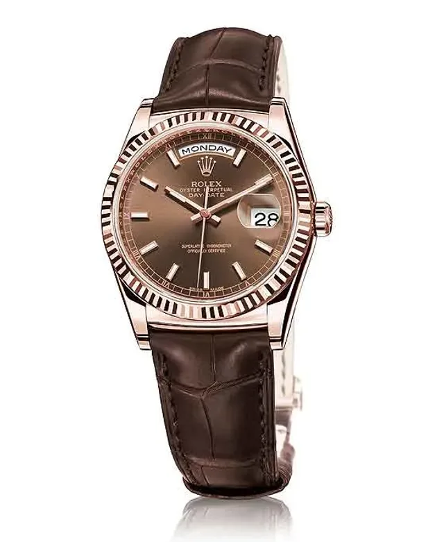 Rolex Day-Date - Everose gold/chocolate dial