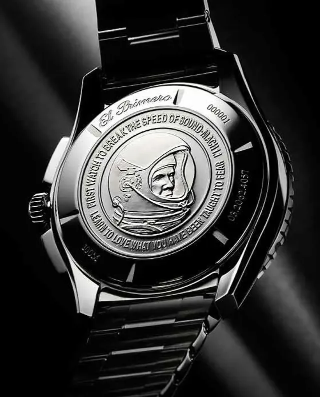 Zenith El Primero Stratos Flyback Striking 10th Tribute to Baumgartner - back