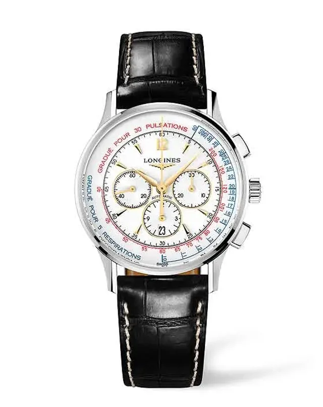 Longines Asthmometer Pulsometer Chronograph - front