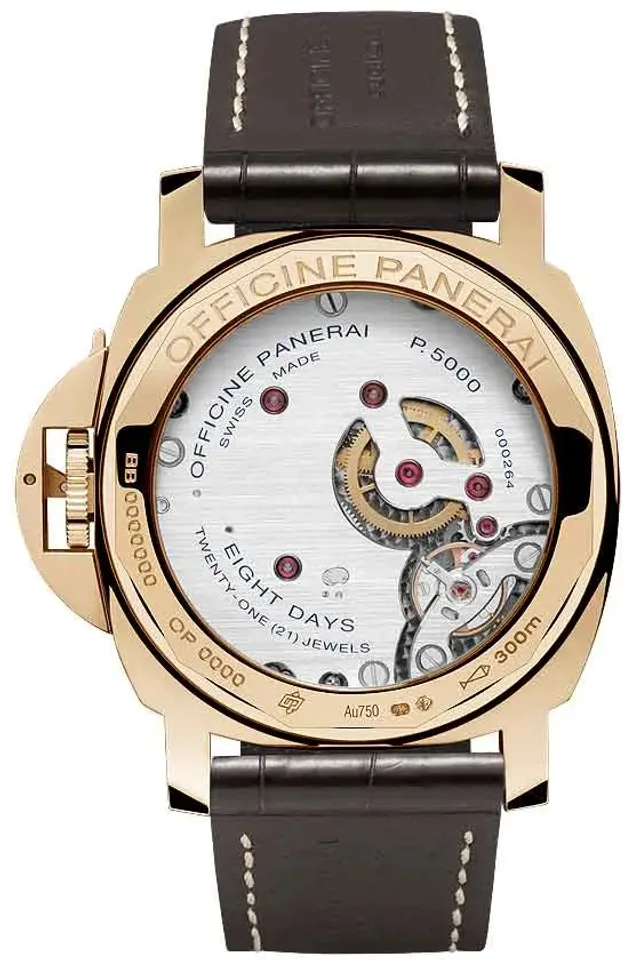 Panerai PAM00511 Luminor Marina 8 Days Oro Rosso- caseback