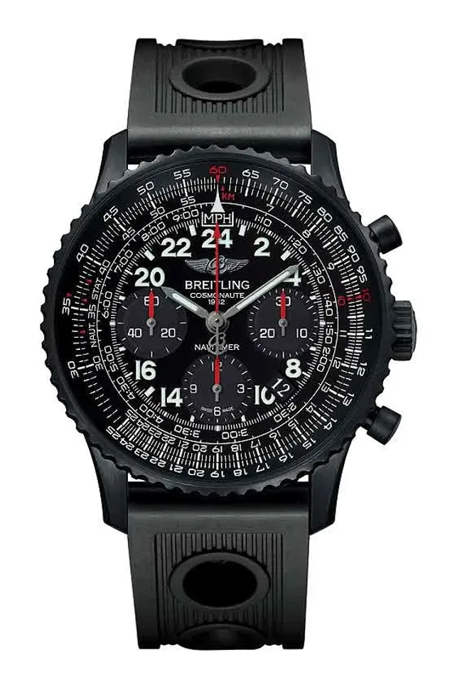 Breitling Navitimer Cosmonaute Blacksteel - white bkgd