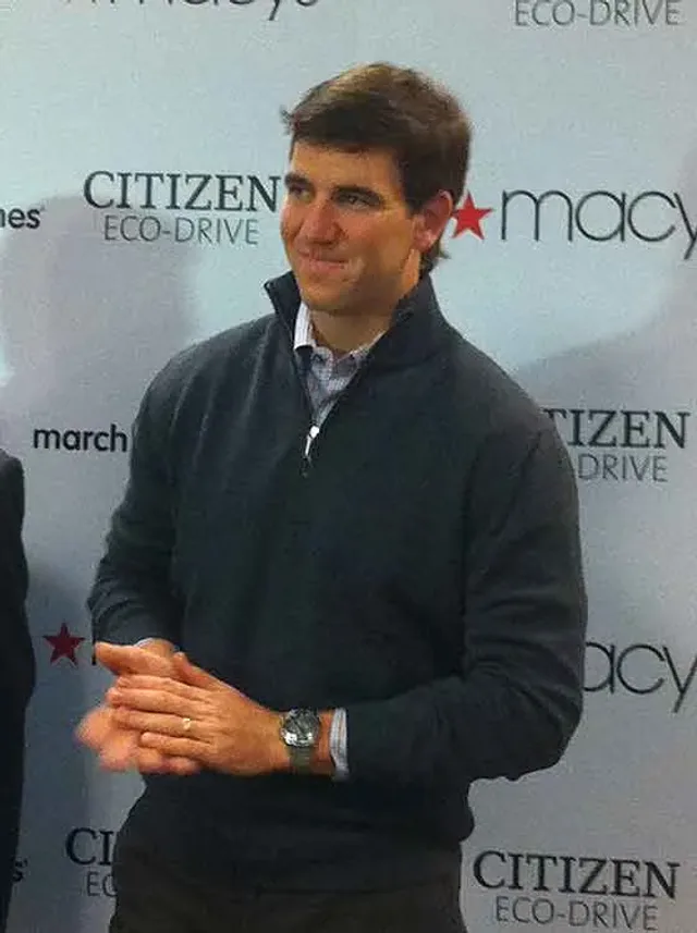 Eli Manning wearing Citizen watch