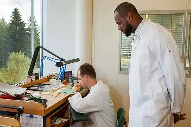 LeBron James with AP Watchmaker