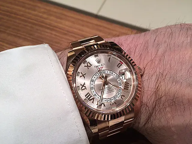 Rolex Sky-Dweller - Everose - on wrist