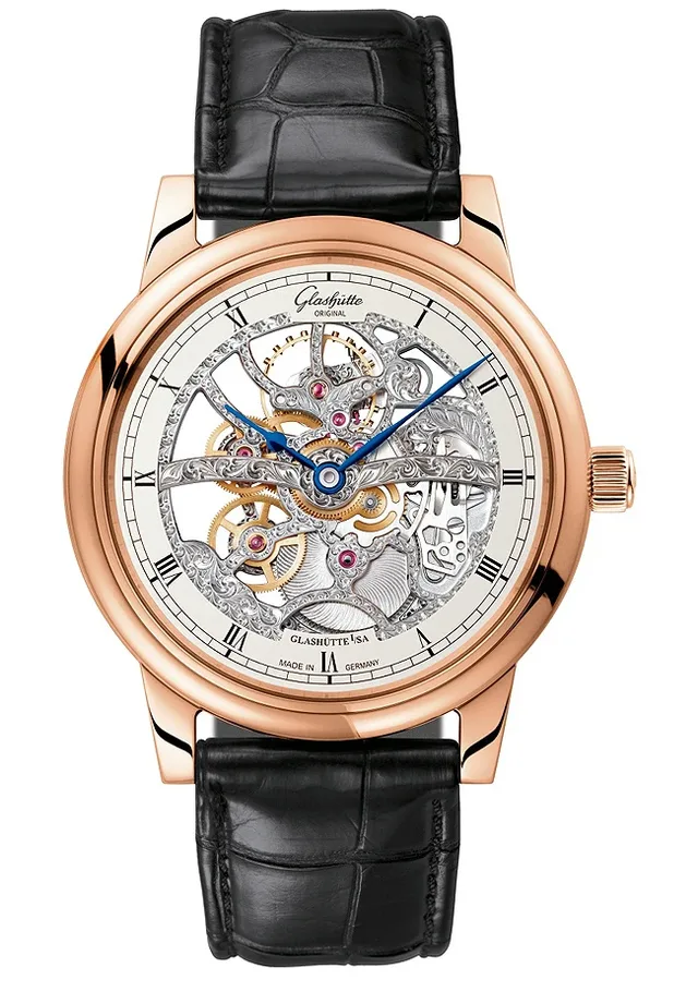 Glasutte Original Senator Manual Winding Skeletonized Edition - front