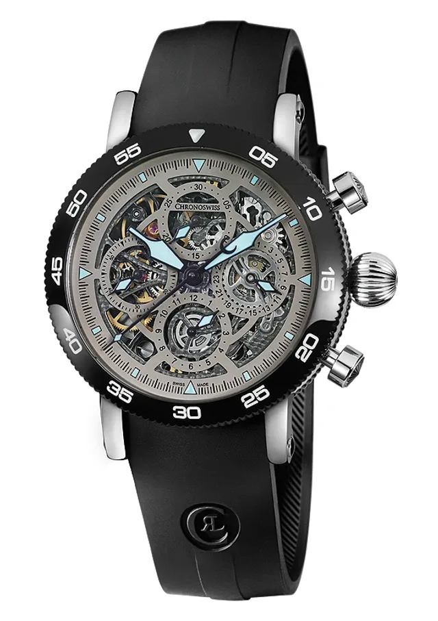 Chronoswiss Timemaster Chronograph Skeleton - blue hands