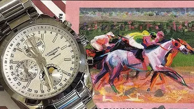 Longines Conquest Classic Moonphase - with Oaks Race ticket