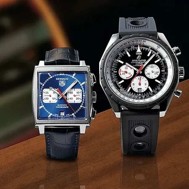 TAG Heuer Monaco-Breitling Chrono-Matic watches
