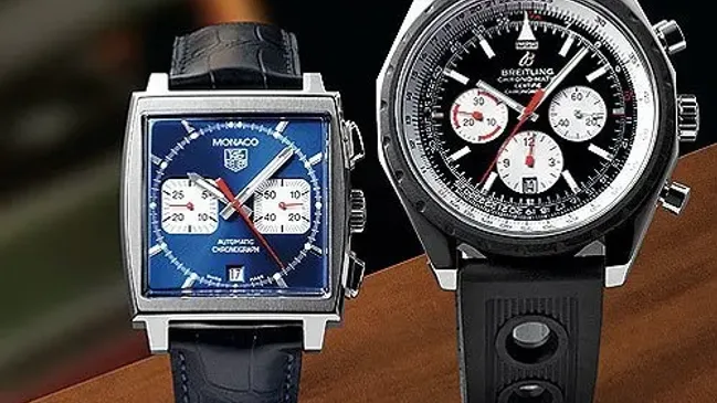 TAG Heuer Monaco-Breitling Chrono-Matic watches