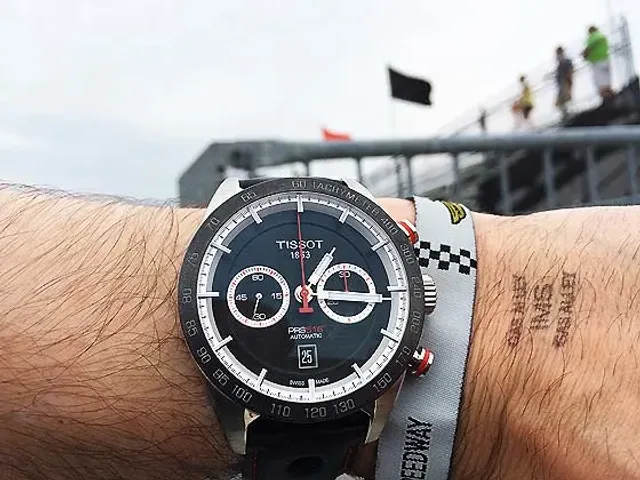Tissot PR 516 on wrist - IMS flags