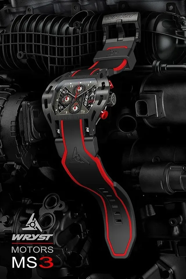 Wryst Black Sport Watch - Carbon Fiber
