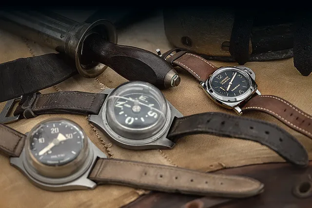 Panerai watch with bathometer & compass
