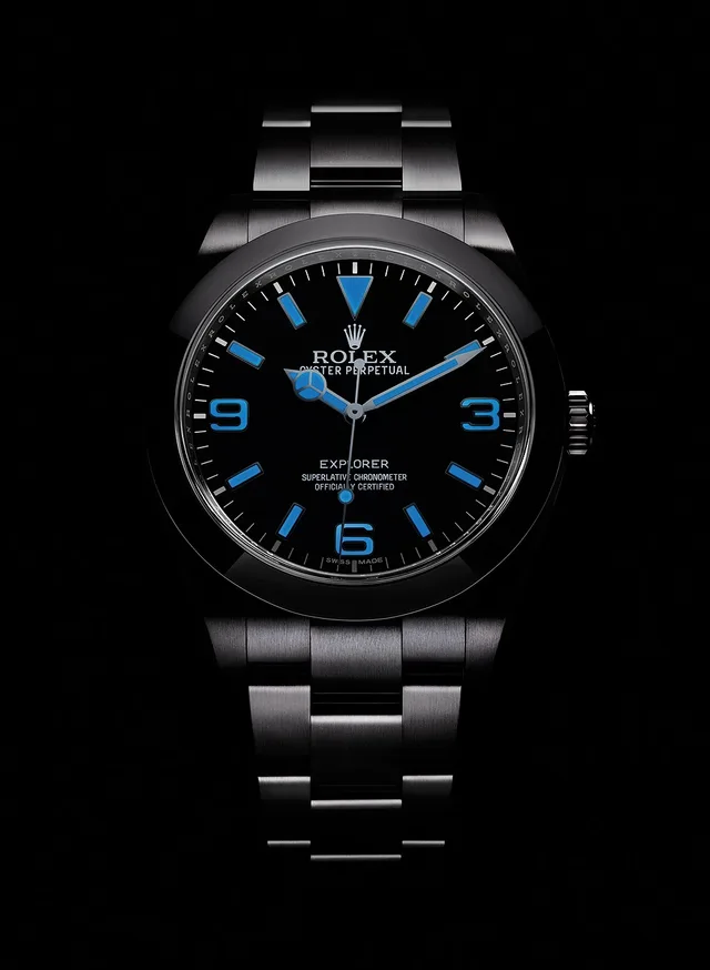 Rolex Oyster Perpetual Explorer - front - lume
