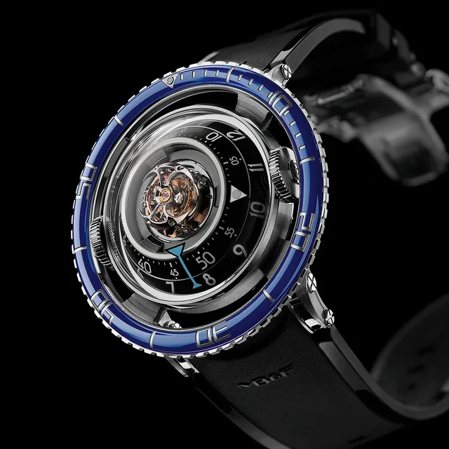 MB&F HM7 Aquapod - Titanium Blue - Front