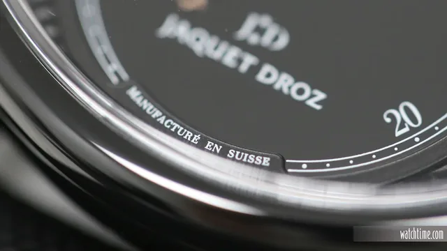 Jaquet Droz Grande Seconde Power Reserve Black Ceramic Clous de Paris - Dial CU logo
