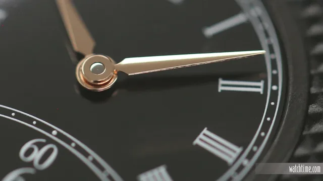 Jaquet Droz Grande Seconde Power Reserve Black Ceramic Clous de Paris - Top Subdial hands