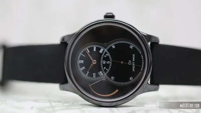 Jaquet Droz Grande Seconde Power Reserve Black Ceramic Clous de Paris - reclining 2