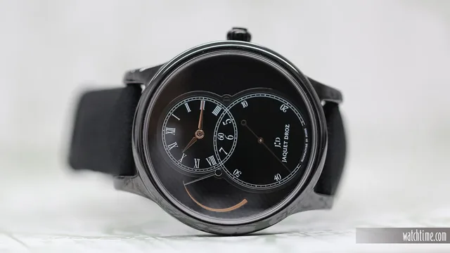Jaquet Droz Grande Seconde_Power Reserve Black Ceramic Clous de Paris - reclining