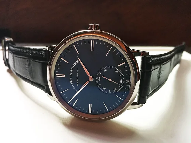 ALS Blue Dial Saxonia watch - reclining