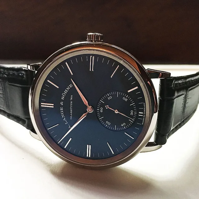 A. Lange & Söhne Blue Dial Saxonia Watch