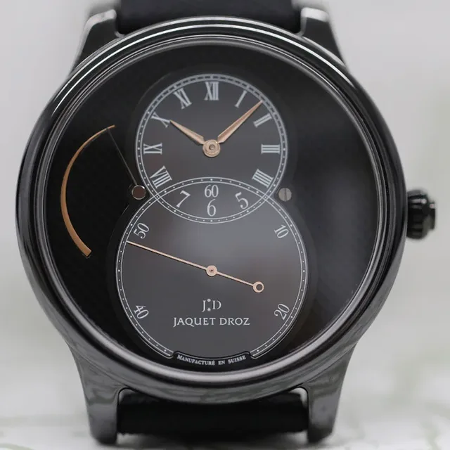 Jaquet Droz Grande Seconde Power Reserve Black Ceramic Clous de Paris