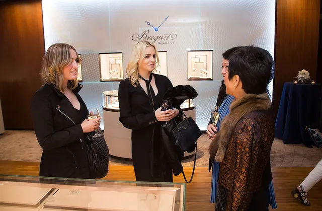 Talking watches with boutique staff