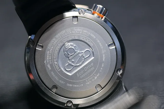 Citizen Promaster Eco-Drive Professional Diver 1000M - caseback