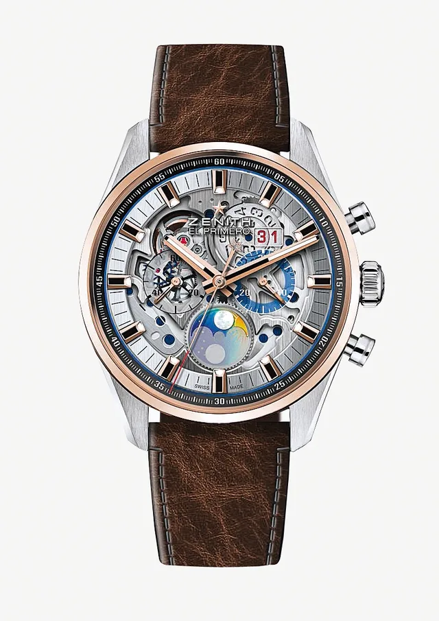 Zenith El Primero Grande-Date Full Open Steel and Rose Gold