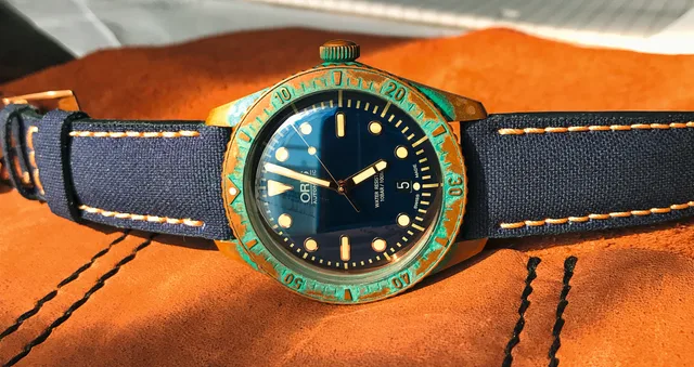 After a partial cleaning, this Oris Carl Brashear appears to have been lifted from the bottom of the ocean.