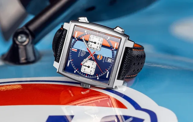TAG Heuer Monaco Gulf 50th Anniversary - reclining