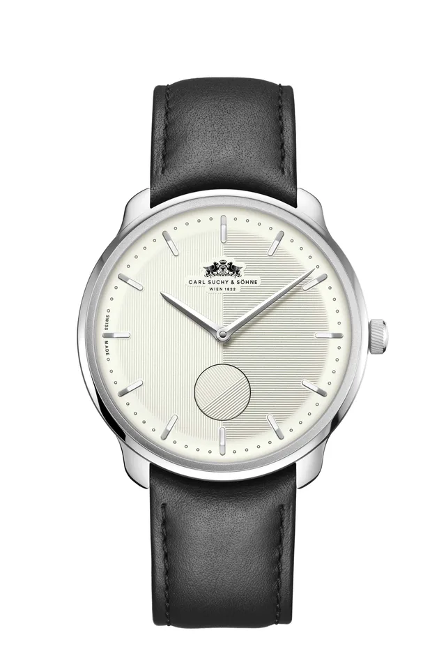 The Carl Suchy & Söhne Waltz N°1 with a silver dial