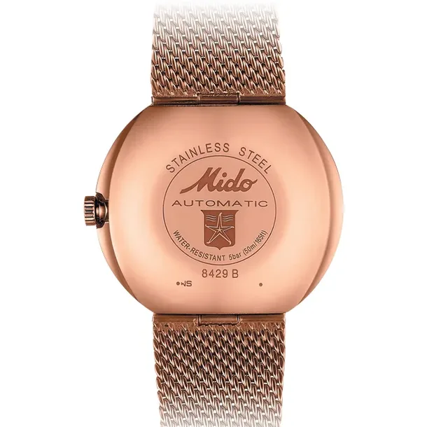 Mido Commander Shade RG - caseback