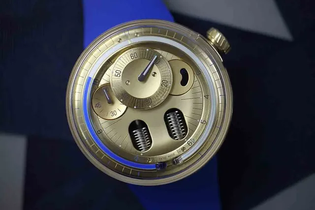 HYT H0 Gold Blue Fluid - dial CU