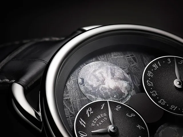 Hermes Arceau L'Heure de la Lune - Meteorite Dial CU - moon