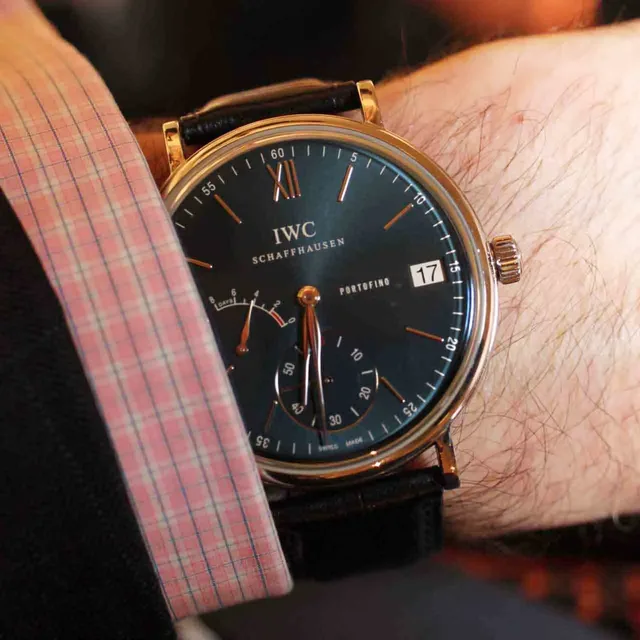 IWC Portofino Hand Wound Eight Days - wrist