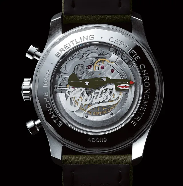 Breitling Aviator 8 B01 Chronograph-43-Curtiss Warhawk - Caseback