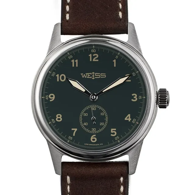 Weiss 38 mm Field Watch - black dial - front