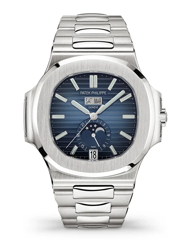 Patek Philippe Nautilus Annual Calendar Moon Phases - front