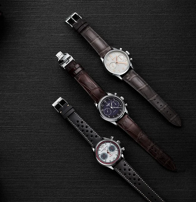 Stowa, Staudt, Frederique Constant Bicompax Chronographs - front