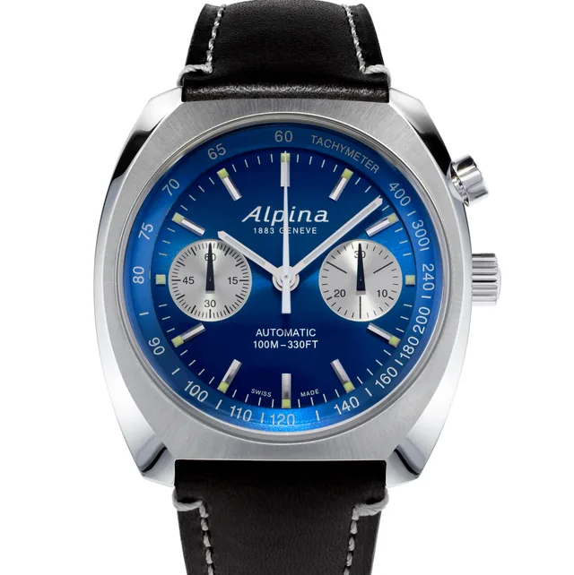 Alpina Startimer Pilot Heritage Chronograph in blue