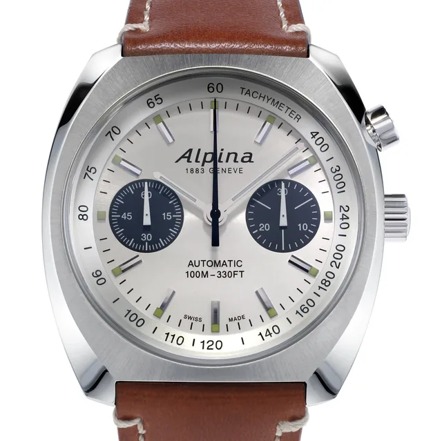 Alpina Startimer Pilot Heritage Chronograph in silver
