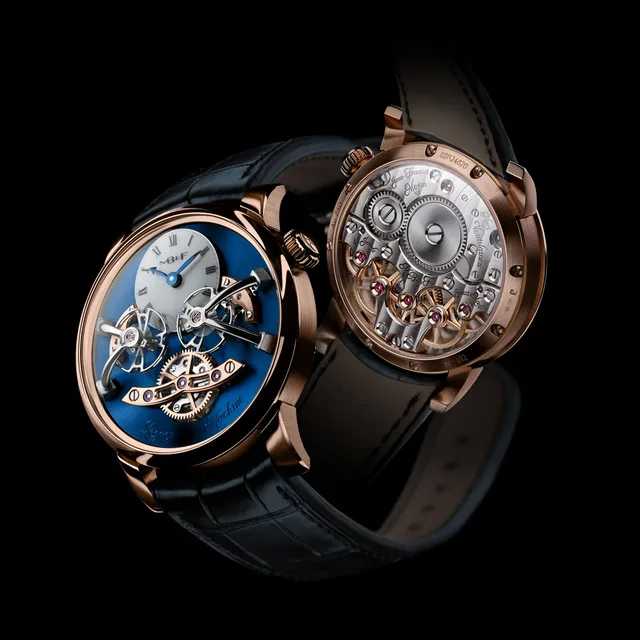 MB&F Legacy Machine 2 Red Gold Blue - front-back