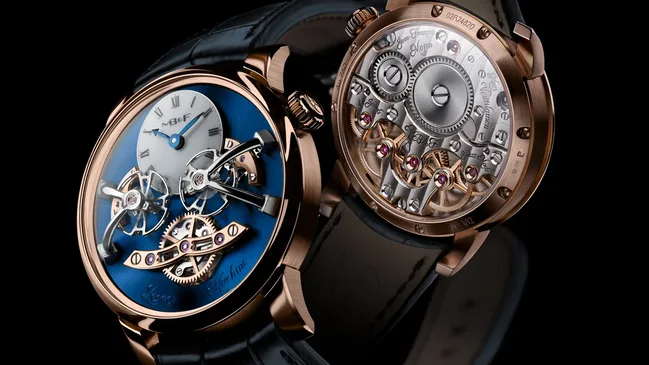 MB&F Legacy Machine 2 Red Gold Blue - front-back