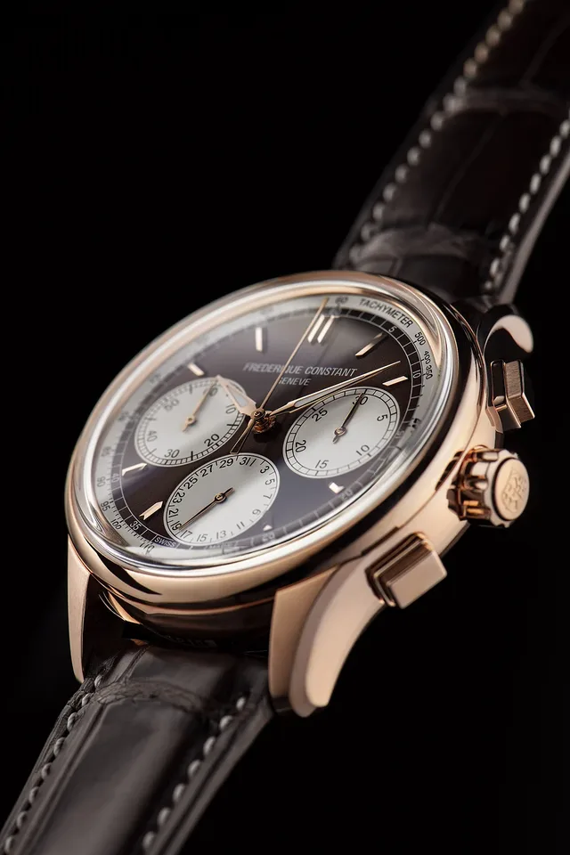 Frederique Constant Flyback Chronograph Manufacture - RG-brown - dial CU
